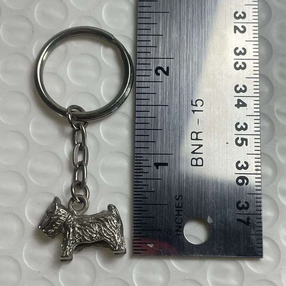 Scotty Dog Key Chain Silver